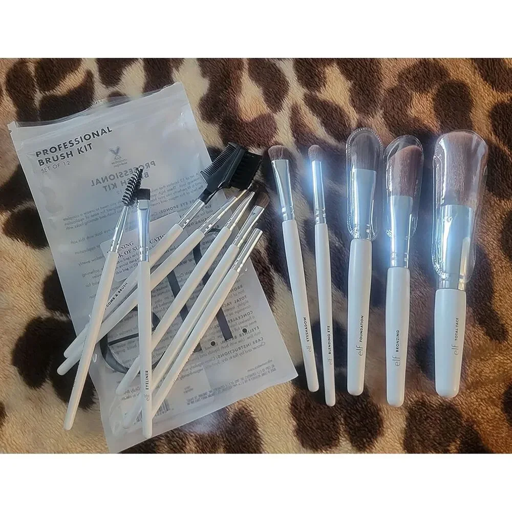e.l.f. Set of 12 Pro-Worthy Makeup Brushes For A Flawless Full-Face Application